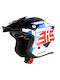 Acerbis Aria White/Blue/Red Motorcycle Helmet Jet ECE 22.06 1200gr with Sunvisor
