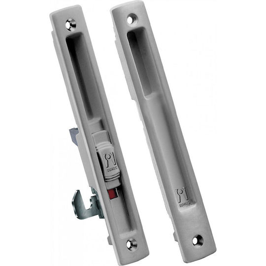 Domus Kliklok 7610z Sliding Aluminum Door Lock Grey-Silver