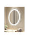 Vevor Round Bathroom Mirror Led made of Plastic 60x60cm White