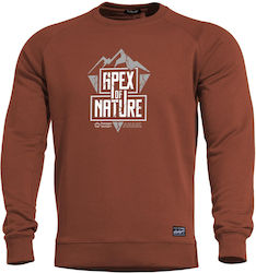 Pentagon Hawk Φούτερ Fleece σε Κόκκινο χρώμα
