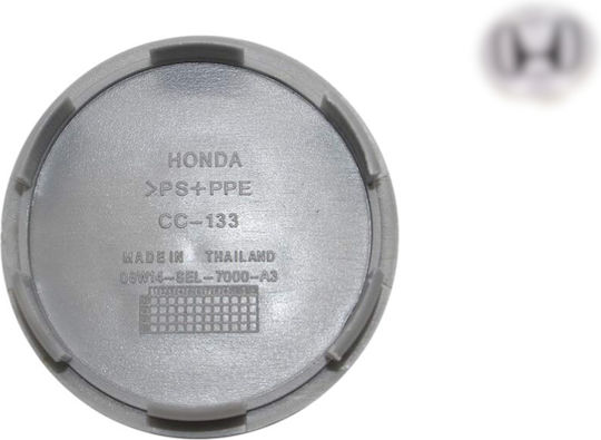 Zero-Wheel Wheel Center Cap Honda with 68mm Internal Diameter Black 1pc