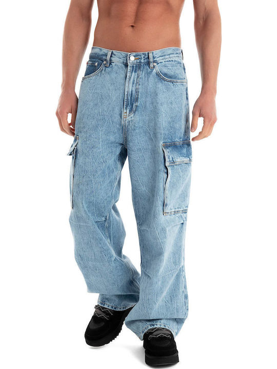 258 Men's Jeans Pants with Loose Baggy Fit Light Aged Denim