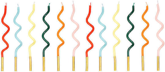 PartyDeco Birthday Candle Multicolored 12pcs SCS-27-000