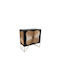 Sideboard Wooden Μαύρος Χρυσός 78.5x38x80cm