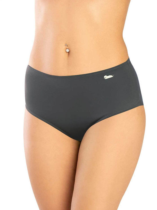 Marko Bikini Slip Ψηλόμεσο Ανθρακί