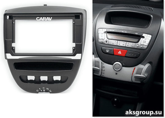 CARAV Industries Inc. Πρόσοψη 2 Din Συμβατή με Οθόνη 10" για Citroen C1 Corvette C1 Toyota Aygo 2005-2014