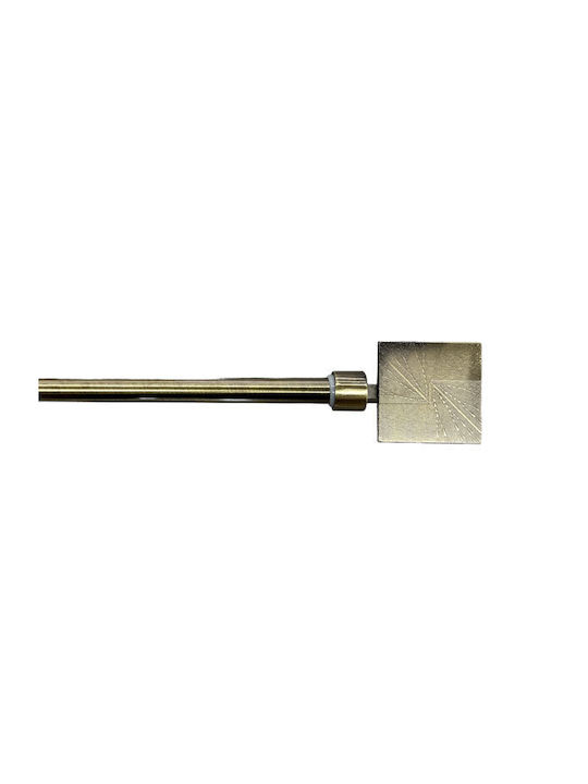 SpitiBazaar Extendable Metallic Curtain Pole Single Φ19mm 160-160cm Gold