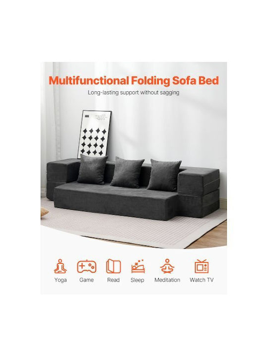 Vielseitiger Sitzsack & Pouf Dunkelgrau 103x193x22,5cm