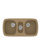 Sanitec Classic 303 03-02-30300 Drop-In Мивка от Синтетичен Гранит Ш96xД51см Granite Coffee