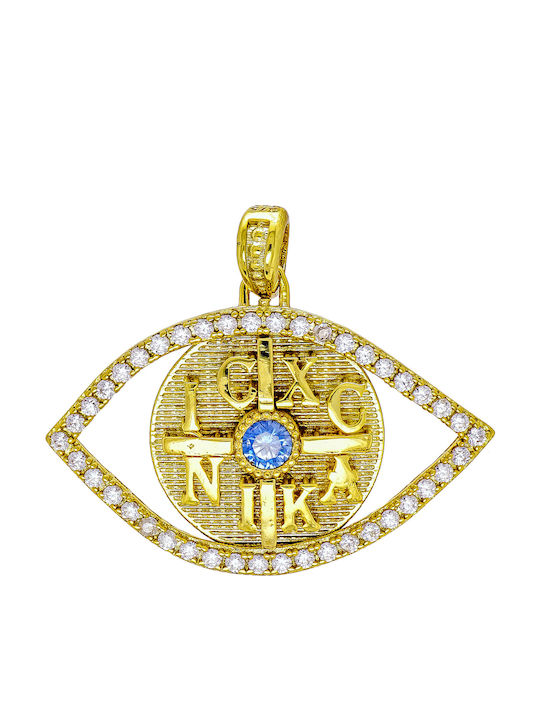 Kiriakos Gofas Pendant Kids Talisman Konstantinato made of Gold 9K KN563