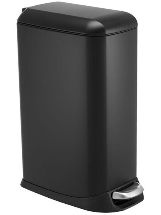 Happy House Metallic Bathroom Basket Soft Close 20lt Black