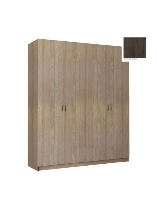 Four Door Wardrobe with Loft Vega 182x60x220cm