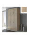 Dreifachtür Kleiderschrank mit Aufsatz Latte 152x60x233cm