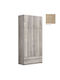 Double Door Wardrobe with Loft Latte 102x60x233cm