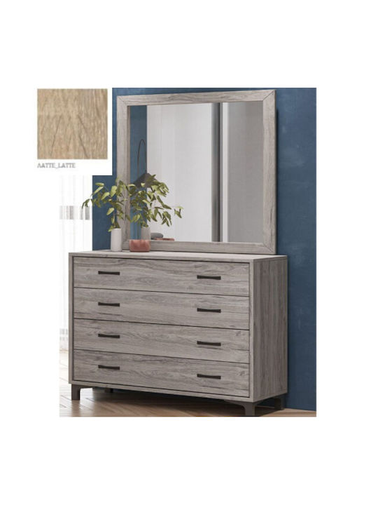 Floor-standing Makeup Dressing Table No 9 Wooden Latte 93.5x44.5x81cm