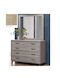 Floor-standing Makeup Dressing Table No 9 Wooden Latte 93.5x44.5x81cm