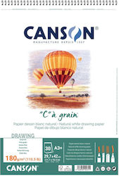 Μπλοκ Canson Σπιραλ Σχεδίου Ca Grain A3+ 180gr 30φ