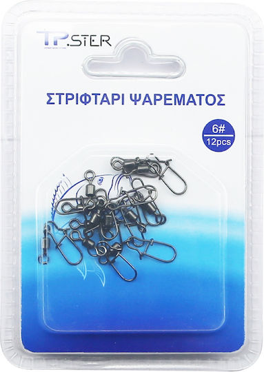Tpster Fishing Swivels 6# 2.5cm 12pcs 37538