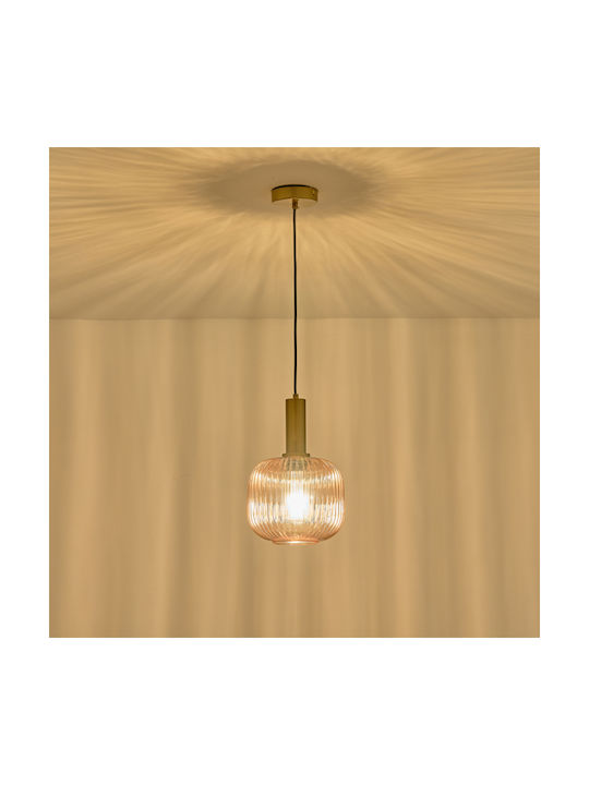Eurolamp Topaz Hanging Ceiling Light Honey with E27 Socket 20x18x120cm