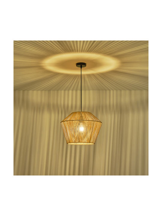 Eurolamp Vento Pendant Light Brown with Socket E27 40x132cm
