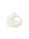 Beauty Home Vază Decorativă Din Sticlă Gri Alb 13xÎnălțime 14cm