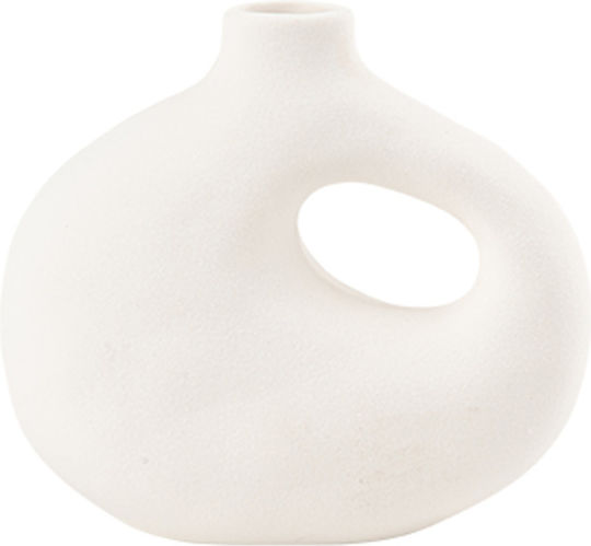 Beauty Home Vază Decorativă Din Sticlă Gri Alb 13xÎnălțime 14cm