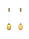 Eurolamp Candy Lumini Suspendate Galben Miere cu Bază de Bec E14 15x23x15cm