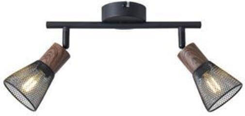 Eurolamp Double Spot with Socket E14 in Black Color