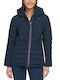Kurz Damen Puffer Jacke für Winter Blau