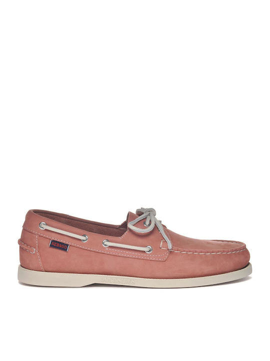 Sebago Docksides Portland Men's Leather Boat Shoes Pink L7000GA0-A22R