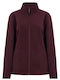 Fleece Jachetă de damă cu Fermoar Wine