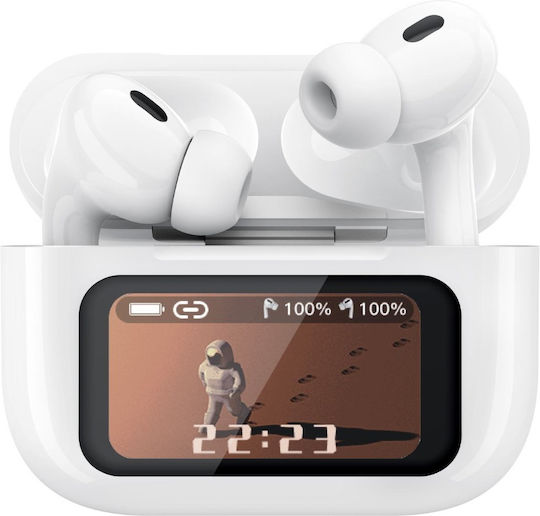 XO X36 Pro In-ear Bluetooth Handsfree Ακουστικά με Θήκη Φόρτισης Λευκά