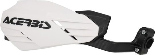 Acerbis Motorcycle Protective Hand Guards in White Colour