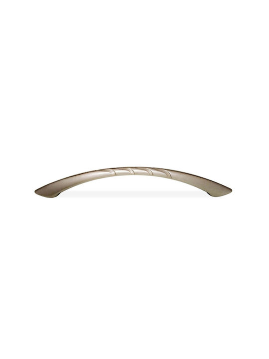 La Belle Maison Furniture Handle from Zamak & Matte Nickel Metal with Hole Centers 128mm P9598-128