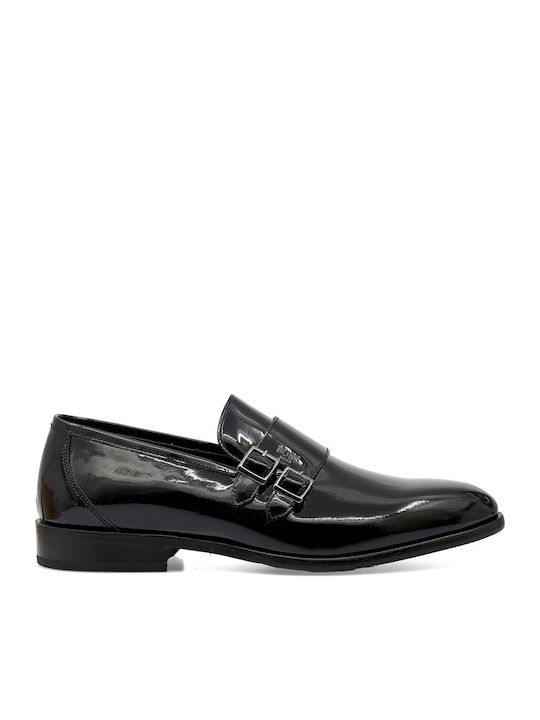 Boss Shoes Men's Patent Leather Dress Shoes Black