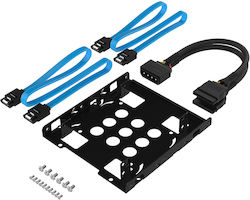 Sabrent 3.5-inch To X2 Ssd 2.5-inch Internal Hard Drive Mounting Kit Sata Power Cables Included Bk-hdcc