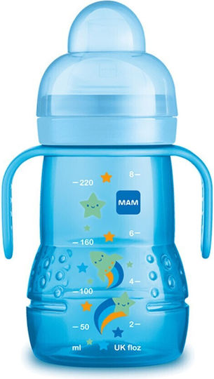 Mam Trainer+ Night Educational Sippy Cup Plastic with Handles Blue for 4m+m+ 220ml