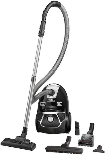Tefal Compact Power Ηλεκτρική Σκούπα 900W με Σακούλα 3lt Μαύρη