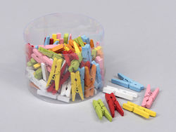 Holzklammern 3cm Set/72 Mehrfarbig