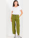 M-cisa Women's Fabric Cargo Trousers Green