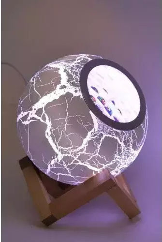 Dekorative Tischlampe Plasma-Kugel 12x12cm