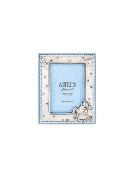 Silver Astron Kinder Fotorahmen Silber Hellblau 9x13cm