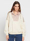 Reetrostone Women's Blouse with Hood Cloud