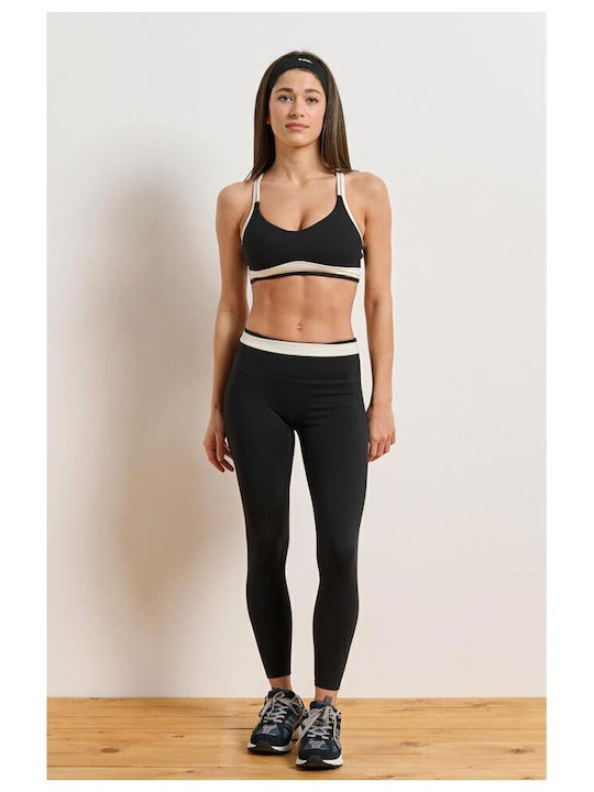 Instruire Colanti de femei Cropped Colanti Talie inalta Black