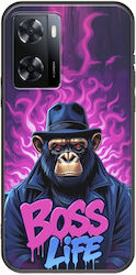 Boss Life Schimpanse Oppo A57s Schwarzes TPU Schwarzes Silikon Boss Life Schimpanse Oppo A57s Schwarzes TPU Schwarzes Silikon