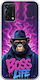Прозрачен силиконов калъф Boss Life Chimpanzee за Oppo A94 5g, гъвкав TPU