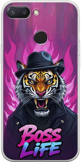 Boss Life Tiger Xiaomi Mi 8 Lite Гъвкав TPU Прозрачен Силикон