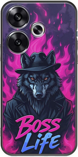 Boss Life Wolf Xiaomi Poco F6 5g Black TPU Black Silicone