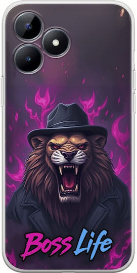 Boss Life Löwe Realme C51 Flexibles TPU Transparentes Silikon