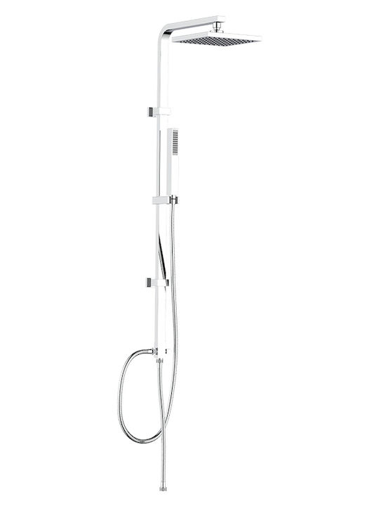 Idro Bric Duschsäule ohne Armatur Silber